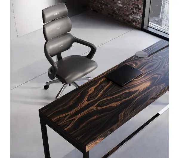 Diablo Chairs V-Modular Biurowy do 160kg Skóra ECO Szary - Kup na Raty - RRSO 0%