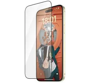 PanzerGlass Re:fresh Glass iPhone 15 Plus Ultra-Wide-Fit Screen Protection Easy Aligner