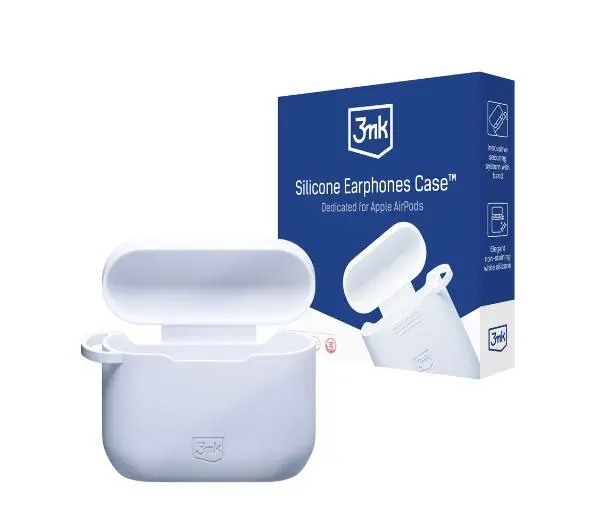 Etui 3MK Silicone Earphones Case do Apple AirPods 3nd gen. Biały