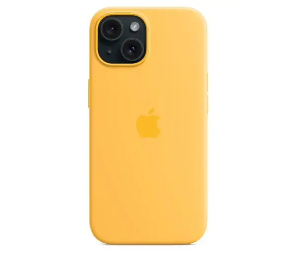 Apple Silicone Case do iPhone 15 Plus Żółty