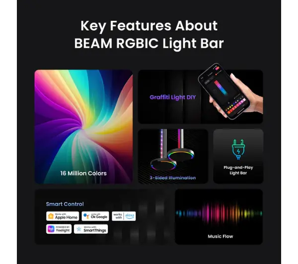 Yeelight Beam RGBIC Light Bar YLFWD-0021 - Kup na Raty - RRSO 0%