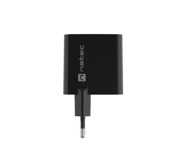 Natec Ribera GaN 1xUSB-A + 1xUSB-C 45W Czarny