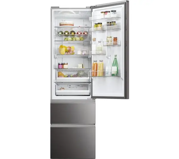 Haier Seria 5 HTW5620ENMP Funkcje AI Pełny No Frost 205cm Komora świeżości Zdalne sterowanie Dark Inox - Kup na Raty - RRSO 0%