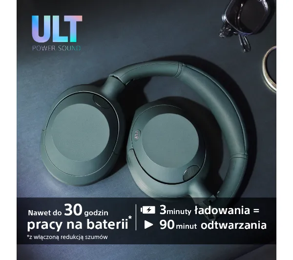 Sony ULT Wear WH-ULT900NH Nauszne Bluetooth 5.2 Szary - ⚡ EURO HIT CENOWY! ⚡ - Kup na Raty - RRSO 0%