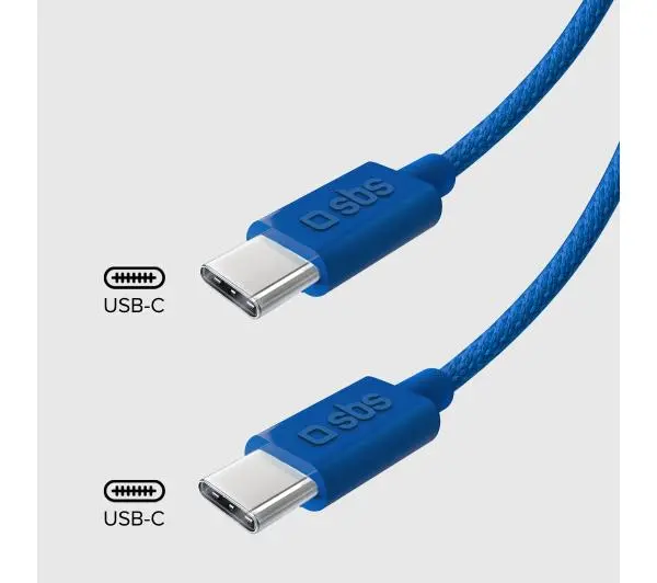 SBS USB-C do USB-C 60W 1,5m Niebieski
