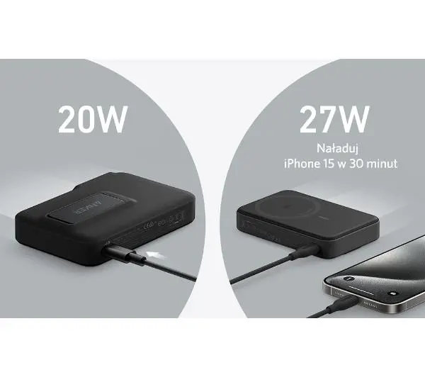 Anker MagGo (A1654G11) 10000mAh 27W Wireless Power IQ 15W Czarny - Kup na Raty - RRSO 0%