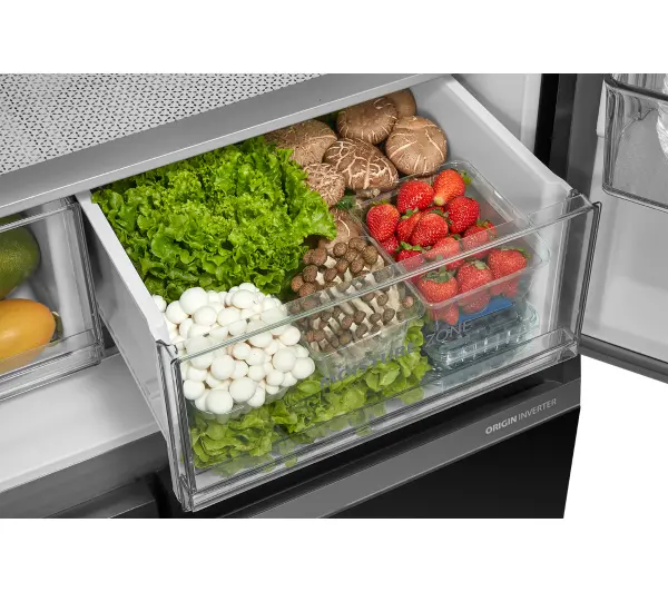 Toshiba GR-RF677WI-PGJ(22) Funkcje AI Pełny No Frost 189,8cm Komora świeżości Zdalne sterowanie Czarne szkło - Kup na Raty - RRSO 0%