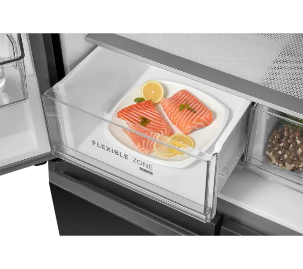 Toshiba GR-RF677WI-PGJ(22) Funkcje AI Pełny No Frost 189,8cm Komora świeżości Zdalne sterowanie Czarne szkło - Kup na Raty - RRSO 0%