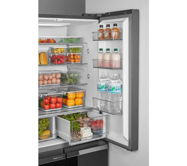 Toshiba GR-RF677WI-PGJ(22) Funkcje AI Pełny No Frost 189,8cm Komora świeżości Zdalne sterowanie Czarne szkło - Kup na Raty - RRSO 0%