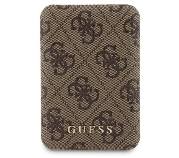 Guess Zestaw do iPhone 15 + Powerbank 5000mAh MagSafe 4G Metal Logo Brązowy - TRZECI -55%, ALBO 5-TY ZA 1ZŁ