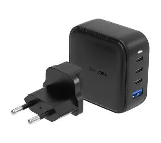 Energea 1xUSB+3xUSB-C PD-PPS-QC 3.0 100W 3C1A US+EU Travelite GAN100 Czarny - Kup na Raty - RRSO 0%