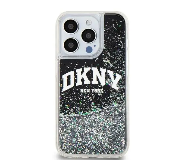 DKNY Hardcase Liquid Glitter Big Logo do iPhone 15 Pro Czarny