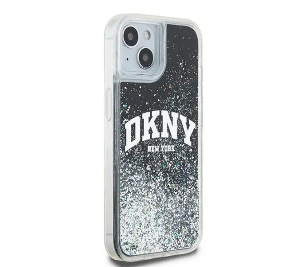 DKNY Hardcase Liquid Glitter Big Logo do iPhone 15 Czarny