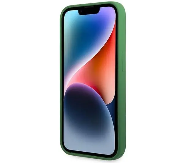 Lacoste Silicone Allover Pattern do iPhone 14 Pro Zielony