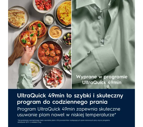 Electrolux 800 UltraCare EW8W7607QP 63,1cm 11kg/7kg Funkcje AI Zdalne sterowanie UniversalDose - TRZECI -55%, ALBO 5-TY ZA 1ZŁ - Kup na Raty - RRSO 0%