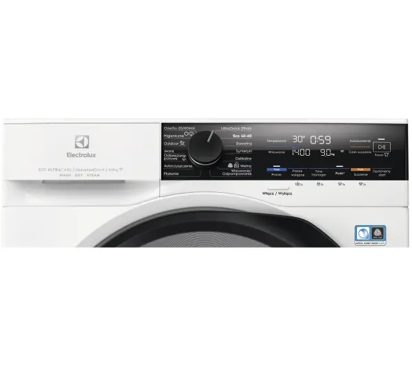 Electrolux 800 UltraCare EW8W7492QP 57,6cm 9kg/5kg Funkcje AI Zdalne sterowanie UniversalDose - Kup na Raty - RRSO 0%