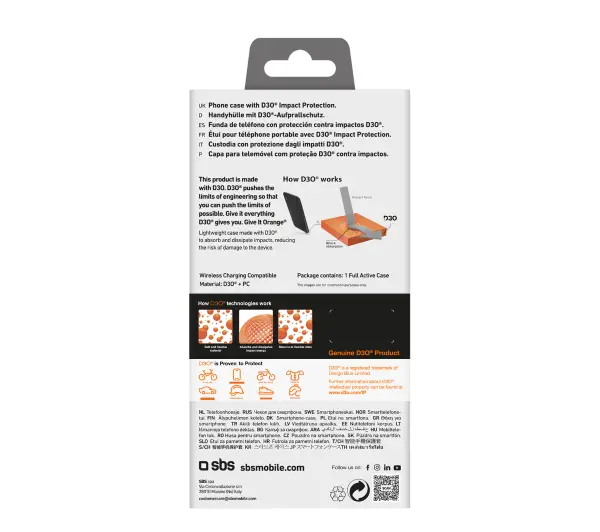 SBS D3O do iPhone 16 Plus Czarny