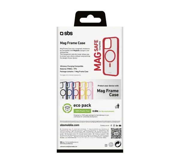 SBS Mag Frame TEMAGCOLIP1667PR do iPhone 16 Pro Max Czerwony