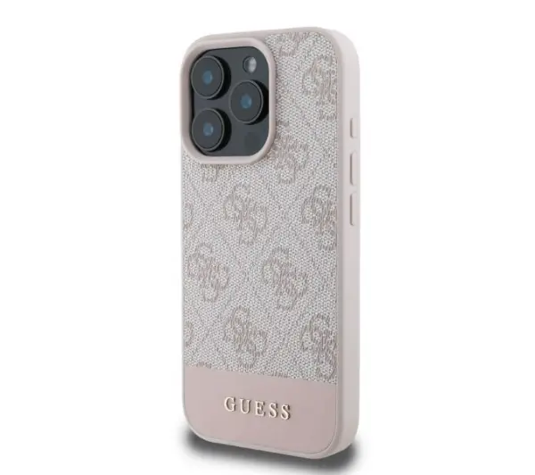 Guess 4G Bottom Stripe do iPhone 16 Pro Różowy