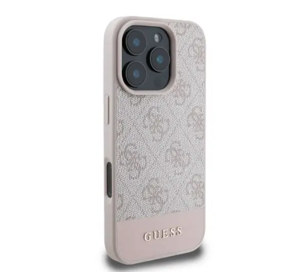 Guess 4G Bottom Stripe do iPhone 16 Pro Różowy