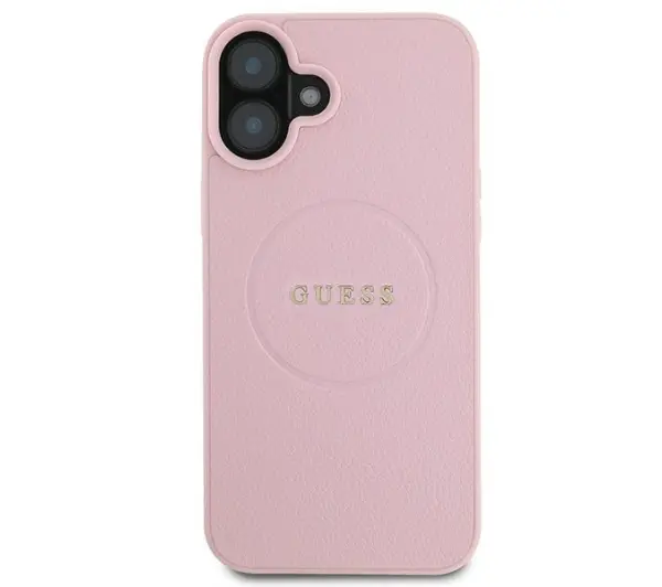 Guess hardcase Grained Ring MagSafe iPhone 16 Plus Różowy