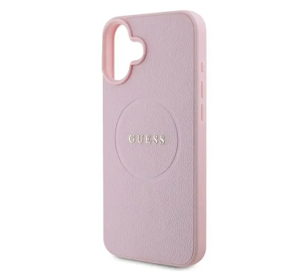 Guess hardcase Grained Ring MagSafe iPhone 16 Plus Różowy