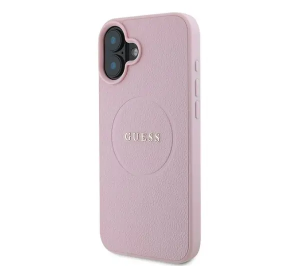 Guess hardcase Grained Ring MagSafe iPhone 16 Plus Różowy