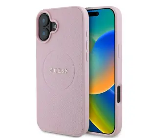 Guess hardcase Grained Ring MagSafe iPhone 16 Plus Różowy