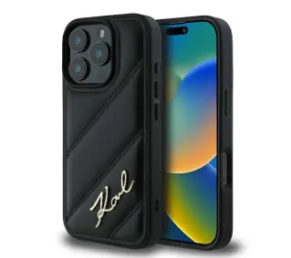 Karl Lagerfeld hardcase Quilted Signature do iPhone 16 Pro Czarny