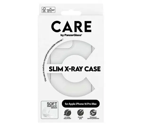 PanzerGlass X-Ray Soft Basic Case do iPhone 16 Pro Max Przezroczysty