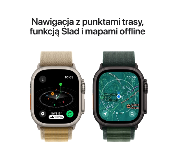 Apple Watch Ultra 2 GPS + Cellular Koperta z tytanu 49mm Bransoleta mediolańska z tytanu Rozmiar M - ⚡ EURO HIT CENOWY! ⚡ - Kup na Raty - RRSO 0%