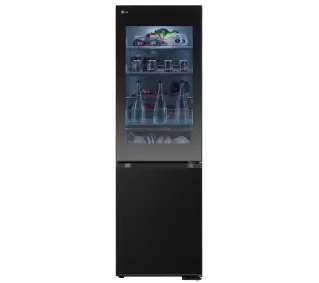 LG InstaView GBG5160CEV Funkcje AI 186cm Komora świeżości Zdalne sterowanie Ciemny grafit stal - Kup na Raty - RRSO 0%