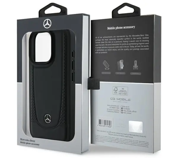 Mercedes-Benz Leather Urban do iPhone 16 Pro Max Czarny