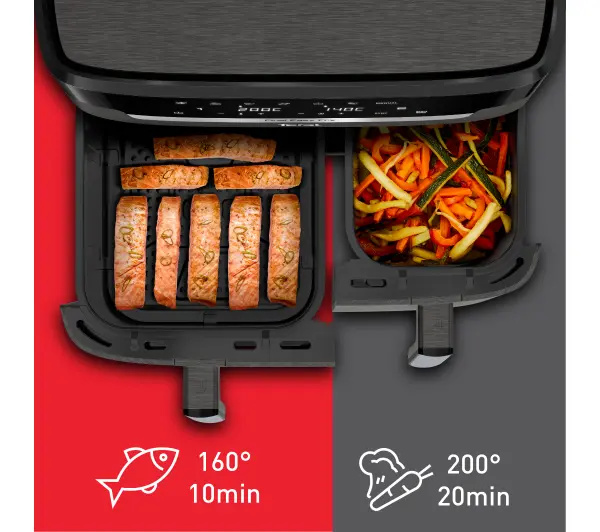 Tefal Dual Easy Fry EY942HE0 2700W 11l Aplikacja mobilna - Kup na Raty - RRSO 0%