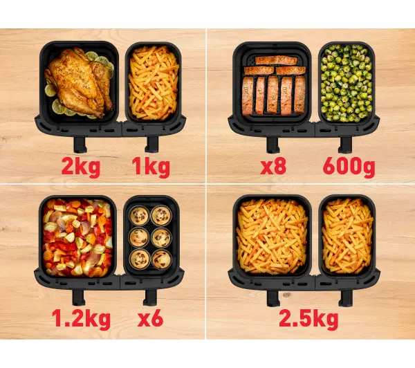 Tefal Dual Easy Fry EY942HE0 2700W 11l Aplikacja mobilna - Kup na Raty - RRSO 0%