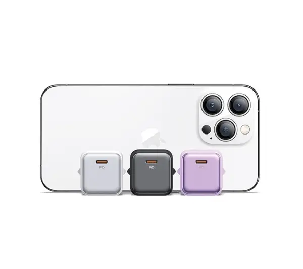 USAMS  1xUSB-C PD 20W  PD3.0 Fast Charging Purpurowy