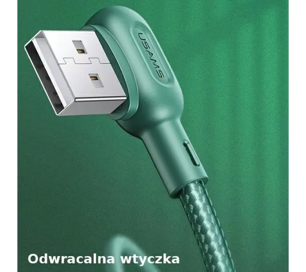 USAMS USB do microUSB 2A 1,2m Zielony