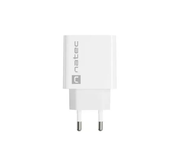 Natec Ribera 1x USB-A 18W Biały