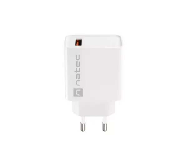 Natec Ribera 1x USB-A 18W Biały