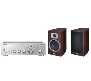 Pioneer A-40AE Srebrny, Heco Victa Prime 302 Espresso - Kup na Raty - RRSO 0%