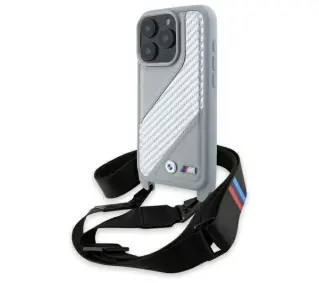 BMW M Edition Carbon Stripe & Strap do iPhone 16 Pro Szary