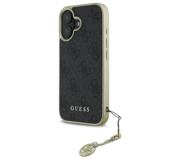 Guess 4G Charms Collection do iPhone 16 Czarny