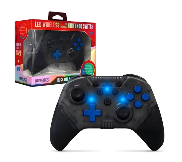 Armor3 NuChamp Wireless Game Controller LED do Nintendo Switch Bezprzewodowy Szary
