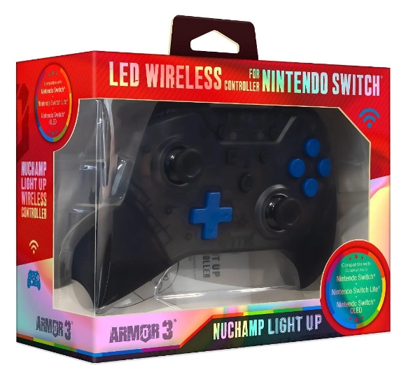 Armor3 NuChamp Wireless Game Controller LED do Nintendo Switch Bezprzewodowy Szary