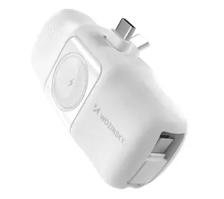 Wozinsky WF16-YCS 5000mAh 15W USB-C z wbudowanym kablem USB-C Biały