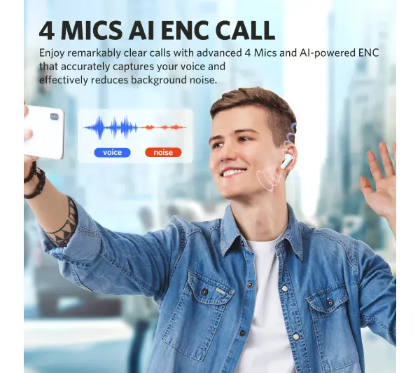 Earfun Air Life Dokanałowe Bluetooth 5.4 Biały