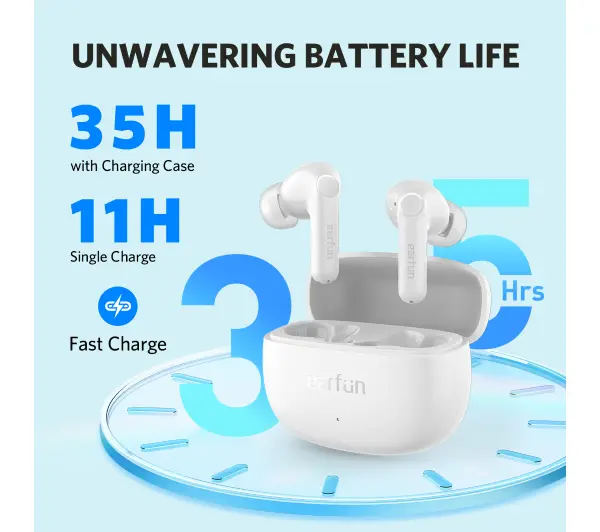Earfun Air Life Dokanałowe Bluetooth 5.4 Biały