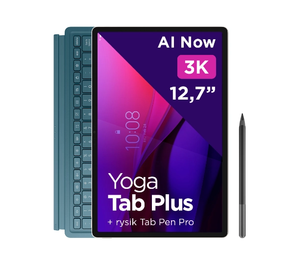 Lenovo Yoga Tab Plus 12,7" TB520FU 16/256GB Zielony Wi-Fi + Rysik + Klawiatura