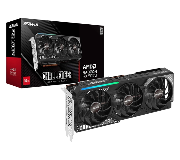 ASrock Radeon RX 9070 Challenger 16GB GDDR6 256bit FSR