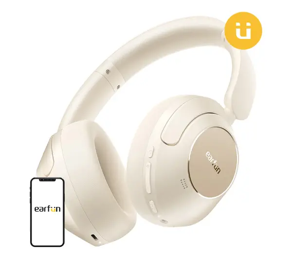 Earfun Wave Pro Nauszne Bluetooth 5.0 Beżowy